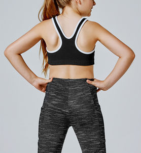 Petite fille vêtements actifs vêtements de <span class=keywords><strong>sport</strong></span> athlétiques Yoga pantalon uni collants de Yoga pour enfants enfants vêtements filles Yoga Gym Leggings - Product Image 5