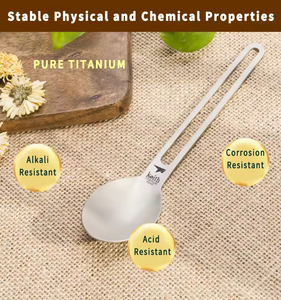 Nouvelle conception de cuillère multifonction en titane ultra-légère, forme personnalisée, cuillère à nourriture en vente - Product Image 5