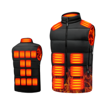 Gilet chauffant électrique à 21 zones chauffantes, rechargeable par USB, 4 niveaux de température, veste chaude pour l'hiver, le ski, la chasse, gilet chauffant pour activités de plein air