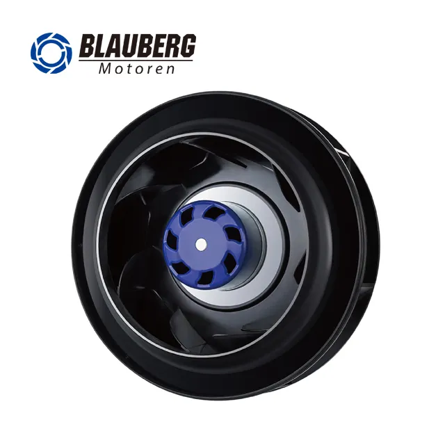 Blauberg 220V 175mm EC motor radyal değişken plastik dairesel eğri ekstrüderler için geriye pervane santrifüj fan