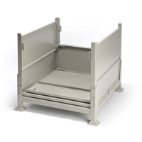 Palette de stockage en fil métallique pliable robuste, boîte à palettes en fer
