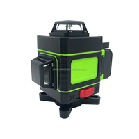 Niveau laser à faisceau vert rechargeable 16 lignes (3D 3x360) lignes croisées à trois plans deux batteries Li auto-nivelantes CG4300