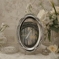 Cadre de numéro de table en métal orné style peinture à l'huile classique pour mariage, banquet, restaurant, bar, fête, décoration romantique, vente en gros