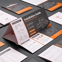 Brochures personnalisées en gros, papier brillant, couleur pleine, pliées, manuel d'utilisation pour les produits