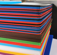 Coroplasto Hojas De Plastico Corrugado 4x8 Hoja Hueca De PP Negro Tablero Hueco Acanalado Polipropileno Corrugado