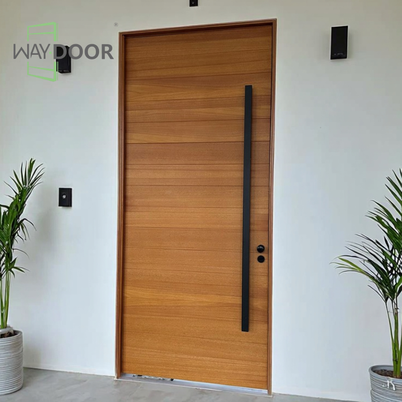 Custom Flush Wooden Front Entry Doors
