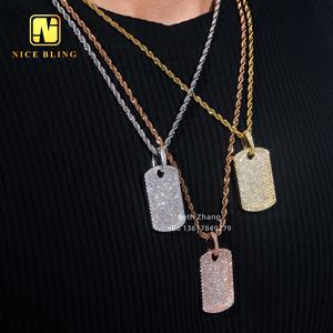 תליון זהב רטס מצופה פליז תליון זהב 18k 5a cz יהלום היפ הופ לגברים נשים - Product Image 3