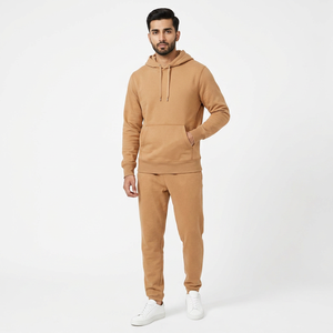 Sweat à capuche zippé en molleton 100 % coton pour homme, coupe classique, hiver, décontracté, gaufré, effet vieilli, respirant, séchage rapide - Product Image 1