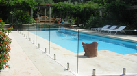 FSJRS 304 Acier inoxydable Robinet de verre réglable Noir Poteau de garde-corps pour système de clôture de piscine Utilisation en hôtel Villa Résistant à la rouille