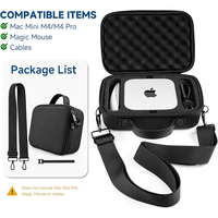 Estuche de Almacenamiento EVA Resistente a Impactos para Apple Mac Mini M4 M4 Pro, con Espacio para Teclado, Ratón, Adaptador de Corriente y Accesorios Pequeños