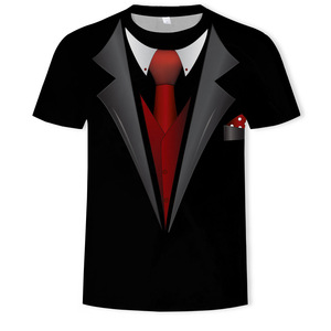 Camiseta Impresa en 3D, Estilo Informal, Cuello Redondo, Diseño de Payaso, Manga Corta, Divertida, para Hombre - Product Image 1