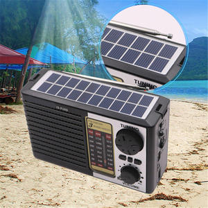 Factory Black FM AM SW 3 Band Solar Radio with <b>USB</b> TF Music Player LED Light 1200mAh Battery 3W <b>Speaker</b> Portable Outdoor Home - Product Image 3