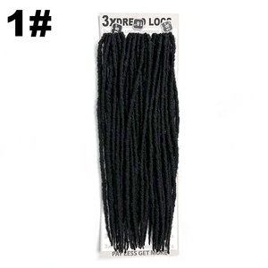 Ombre <span class=keywords><strong>ผม</strong></span><span class=keywords><strong>สี</strong></span>บลอนด์18นิ้ว3X dreadlocks 36เส้นลวดถักโค<span class=keywords><strong>ร</strong></span>เชต์<span class=keywords><strong>สี</strong></span>ดำ - Product Image 3