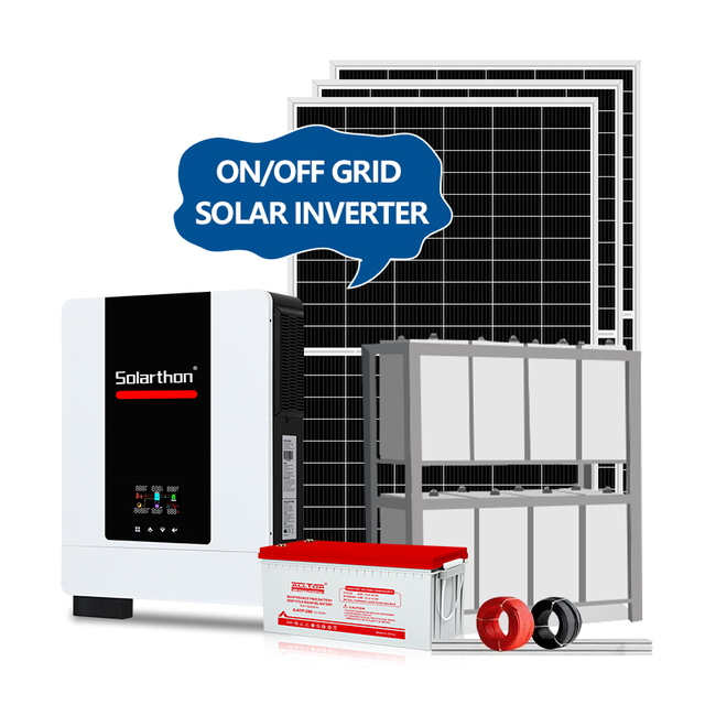 Solarthon 8.2KW 10.2KW Hybrid Photovoltaic Solar Inverter System Complete 230V Home Use Roof Solar Power System