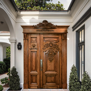 <span class=keywords><strong>Puerta</strong></span> de Madera Maciza de Roble y Teca Clásica Moderna con Acabado Superficial y Aislamiento Acústico para Entrada Principal de <span class=keywords><strong>Villa</strong></span> y Uso Exterior - Product Image 3