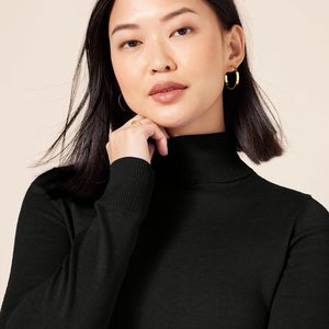 Suéter de <span class=keywords><strong>Cuello</strong></span> Alto de Manga Larga Estilo Coreano Clásico y Ajustado para Mujer (personalizable) - Product Image 3