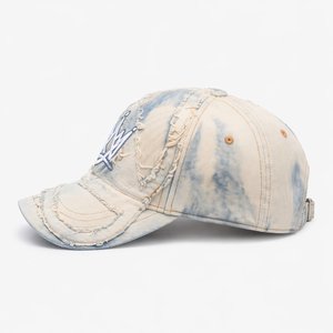 Casquette de baseball en jean 6 panneaux avec logo métallique 3D personnalisé, impression par transfert thermique, boucle métallique réglable, argent brillant, pour l'extérieur - Product Image 4