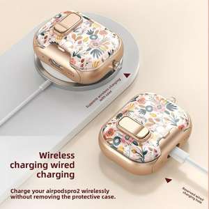 Nuevo Diseño, Funda Protectora Portátil Multifuncional de TPU+PC Rosa con Tapa Abatible y Soporte <span class=keywords><strong>para</strong></span> <span class=keywords><strong>Airpods</strong></span> Pro 3, <span class=keywords><strong>Airpods</strong></span> 4/3/2/1, Pro2 - Product Image 6