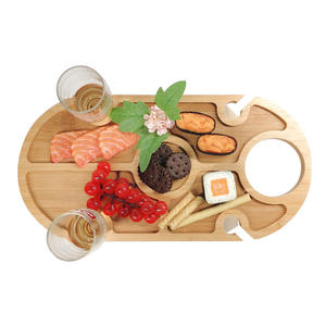 ที่วางไวน์และของกินเล่นแบบพับได้,โต๊ะปิคนิคพกพาพับได้สำหรับตั้งแคมป์พร้อมขวดและที่วางแก้วสามารถถอดออกได้ - Product Image 4