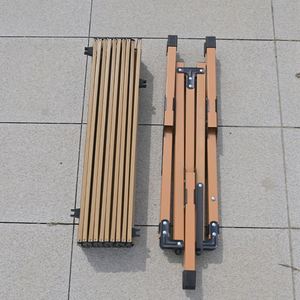 Table de camping pliante pour jardin et terrasse, en métal, portable, pour pique-nique, barbecue en acier inoxydable - Product Image 4