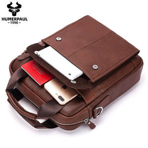 HUMERPAUL Nuova <span class=keywords><strong>Borsa</strong></span> a <span class=keywords><strong>Tracolla</strong></span> da <span class=keywords><strong>Uomo</strong></span> in Vera <span class=keywords><strong>Pelle</strong></span> 100% Economica Borse a Mano di Grande Capacità Borse a <span class=keywords><strong>Tracolla</strong></span> per <span class=keywords><strong>Uomo</strong></span> - Product Image 4