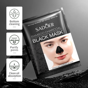 Masque facial noir crémeux au charbon de bambou naturel SADOER Private Label pour un nettoyage en profondeur, purifier les pores et éliminer les points noirs - Product Image 3