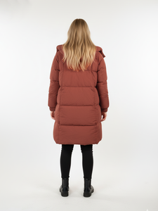 Phụ nữ dài nóc Áo khoác mùa đông ấm áp trùm đầu áo khoác dài tay áo Parka đầy đủ chiều dài xuống áo khoác với zip - Product Image 4