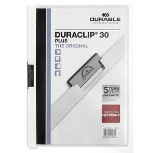 DURABLE - 2213-02 DURACLIP®Carpeta PLUS con clip, Blanco (paquete múltiple)-EAN 4005546210704 ORGANIZACIÓN Y PRODUCTOS DE ARCHIVADO - Product Image 1