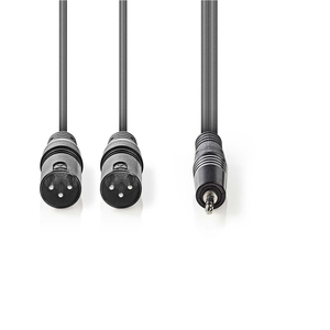 2x Câble audio XLR mâle vers XLR mâle 3 broches 3,5 mm 3,0 m - Product Image 2