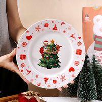 Ensemble de vaisselle en céramique décorative européenne Nouveau produit Décalcomanie Vaisselle de Noël avec kit de tasse