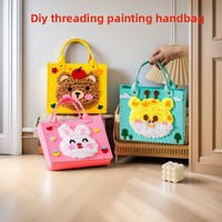 Kit de broderie DIY pour poupées, kit de couture animaux de dessin animé, kit de couture pour débutants pour enfants, kits de broderie au poinçon