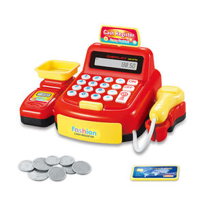 <span class=keywords><strong>Caisse</strong></span> <span class=keywords><strong>enregistreuse</strong></span> de supermarché pour enfants en gros avec accessoires de chariot de courses pour jeu d'imitation - Product Image 1