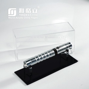Custom Full Size Clear Acrylic Luxury for Polished Surface Lightsaber <b>Display</b> <b>Case</b> with Stand and Protection - Product Image 6