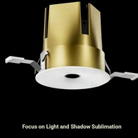 Ew Moderne Encastré LED Salon Anti-Éblouissement Haute Définition Petit Trou Courbé Micro-Trou Croix-Émission Dimmable Double-Couleur