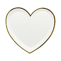 Assiettes en papier jetables en forme de cœur de la marque Padi pour la fête de mariage de la Saint-Valentin