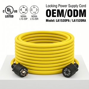 <span class=keywords><strong>Cable</strong></span> <span class=keywords><strong>de</strong></span> Extensión para Generador Linsheng 12/4 AWG SJTW <span class=keywords><strong>de</strong></span> 25 Pies y 20A, con Conector L15-20P/R, <span class=keywords><strong>Cable</strong></span> Trenzado <span class=keywords><strong>de</strong></span> Alta Resistencia para Uso Industrial OEM - Product Image 1