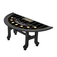 Table de poker Blackjack en bois de qualité casino avec impression personnalisée YH, pieds en H, 2300x1200x980mm, 150kg pour les jeux de hasard