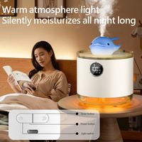 Humidificateur de bureau portable avec veilleuse, mini purificateur d'air pour bureau et chambre, grande production de brume