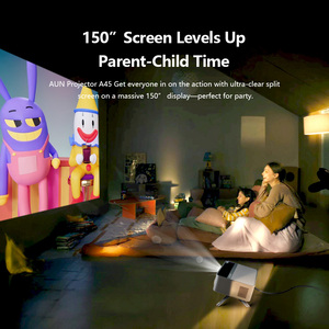 For A45 Pro <b>LED</b> 1080P 4K Ready HIFI Stereo Google TV Voice Control Smart <b>Projector</b> for Home Theater Office School Use - Product Image 4