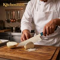 Couteau de chef japonais professionnel Kitchenbliss pour la viande et le sushi, couteau Kiritsuke en cuivre Damas VG10 à 33 couches, sur mesure
