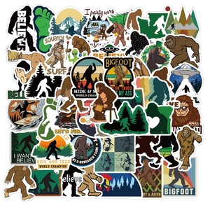 50 pegatinas verdes de grafiti de Orangután Salvaje de la Selva con patas de gato para exteriores - Product Image 4