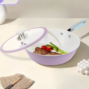 Vaso in ceramica con guscio di lavanda da 28 cm, padella in ceramica di ciottoli, adatto per padelle in stile regalo - Product Image 6