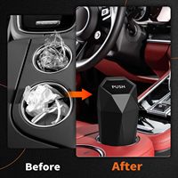 Poubelle de voiture et boîte de rangement multifonctionnelle Cycle Tree en ABS - Mini porte-gobelet créatif pour bureau avec organisateur de sac de siège