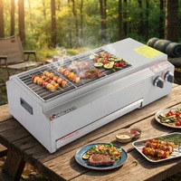 Barbecue au gaz en acier inoxydable robuste DanFuQi, réduction du bruit, nettoyage facile, équipement de cuisine commercial
