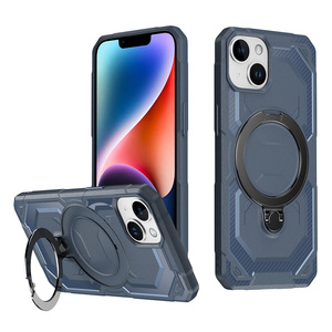 Hybrid TPU+PC Metal Magnetic Bracket Carbon <strong>Fiber</strong> Design Camera Protection Phone Cover Case for <strong>Google</strong> Pixel 9/9 Pro/9 Pro XL - Product Image 1