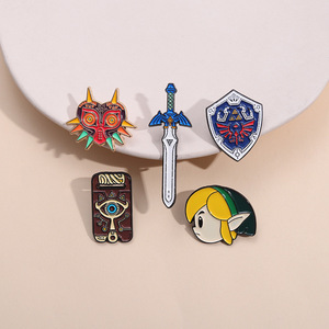En gros : Pins en métal sur le thème de l'anime, Pins <span class=keywords><strong>Zelda</strong></span> populaires, Pins de revers en émail anime mignons, Pins en émail souple au design populaire, En stock - Product Image 5