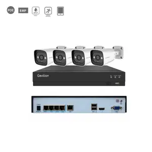 Home Security Automation 1080P 4CH 8CH POE NVR-Kits 8-Kanal-IP-Kamerasystem Außen sicherheit CCTV-Kamerasystem