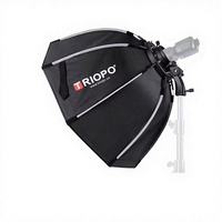 Boîte à lumière octogonale pliable TRIOPO 55cm 90cm 60cm avec poignée pour trépied, compatible avec les flashs Godox et Yongnuo, emballage rapide.
