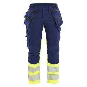 BLAKLADER - 703011498933C46 Pantalones de mujer de alta visibilidad elásticos Azul Marino/amarillo-EAN 7330509958094 ROPA DE TRABAJO DE LA 2017 - Product Image 1