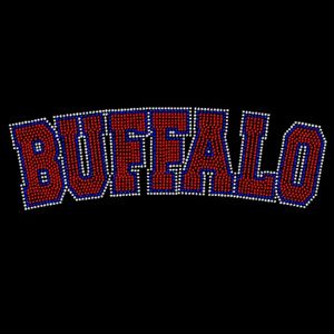 Personalizado Bling alta calidad Sparkle BUFFALO palabras letra Rhinestone transferencia Hottfx cristal motivo para camiseta - Product Image 2